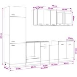  Kuhinjska jedinica Lyon 8 pcs Crni hrast Konstruirano drvo | Eponuda.com