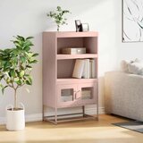 vidaXL Highboard Pink 68x39x123 cm Steel | Shoptok.si