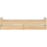 vidaXL Posteljni okvir s predali sonoma hrast 90x190 cm | Shoptok.si