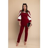 Fenzy Eleganten Komplet Majice In Hlač, Bordo | Shoptok.si