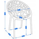 Jumi Stol ALBERO, umetna masa, bela, (22065376) | Shoptok.si