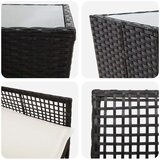  3-komponentni vrtni bistro set s jastučićima crni poli ratan | shoptok.hr