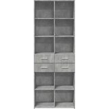 vidaXL Visoka komoda boja betona 70x42,5x185 cm od konstruiranog drva | shoptok.hr