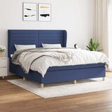  Krevet s oprugama i madracem plavi 160x200 cm od tkanine | shoptok.hr