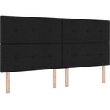  LED okvir za krevet s madracem Crna 200 x 200 cm Tkanina | shoptok.hr