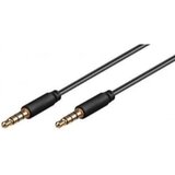Goobay AUX audio kabel 3.5 mm stereo 4-pin slim CU 0,5m | Shoptok.si