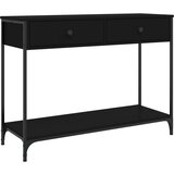 Maison Chic konzolna miza - miza ob steni črna 100x34,5x75 cm inženirski les, (21786356) Cene