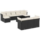  The Living Store Vrtna sedežna garnitura 11-delna z blazinami črn poli ratan - Vrtna Sedežna Garniture, (21463866) | Shoptok.si