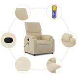 Masažna fotelja krem tkanina - Krema 1 Ručno guranje unatrag Da | shoptok.hr