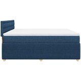  Krevet s oprugama i madracem plavi 200 x 200 cm od tkanine | shoptok.hr