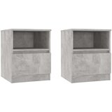  Noćni ormarići 2 kom siva boja betona 40x40x50 cm od iverice Cijene