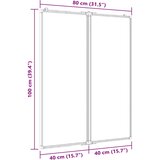  Magnetna bijela ploča sklopiva 80 x 100 x 1,7 cm aluminijska | shoptok.hr