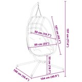 vidaXL Viseči stol jajček s stojalom antracit jeklo | Shoptok.si