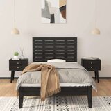 Zidno uzglavlje crni 106 x 3 x 63 cm od masivne borovine | shoptok.hr