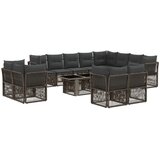 vidaXL Vrtna sedežna garnitura 13 pcs Siva poli ratan, (5000269982) | Shoptok.si