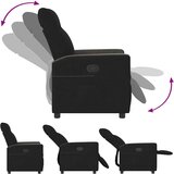 vidaXL Naslanjač iz črnega blaga | Shoptok.si