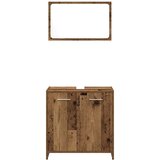  3-dijelni set kupaonskog namještaja od starog drveta | shoptok.hr