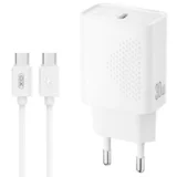 Kucni punjac L162 ulaz C 30W white + Type-C cable