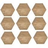 Samolepilne šestkotne ploščice z lesnim vzorcem 20kos, 11.7cm x 20.2cm, (5000302246)