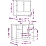 vidaXL 2-dijelni set kupaonskog namještaja boja smeđeg hrasta drveni | shoptok.hr