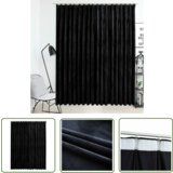  The Living Store Zatemnitvena zavesa z obešali žametna črna 290x245 cm - Zavesa, (21744141) | Shoptok.si