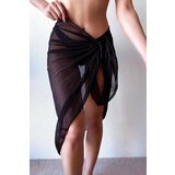 Dewberry 16880 Tulle Pareo Beach Dress-BLACK | Shoptok.si