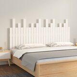vidaXL Stensko posteljno vzglavje belo 159,5x3x80 cm trdna borovina | Shoptok.si