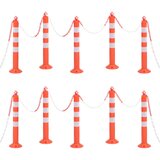  Stupovi za kontrolu prometa s lancem 10 kom 75 cm PE | shoptok.hr