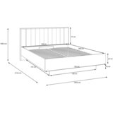 Modern Living Postelja Seravel, Kašmir, Barva Hrasta, 160x200 | Shoptok.si