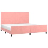 Za krevet s uzglavljem ružičasti 200x200 cm baršunasti | shoptok.hr