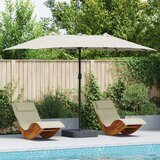 vidaXL Vrtni suncobran Pijesak 385 x 209 x 244 cm tkanina | shoptok.hr