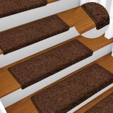  Prostirke za stepenice 15 kom 65x21x4 cm smeđe pravokutne rubove | shoptok.hr