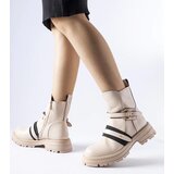 Gemre Beige insulated ankle boots Laderoute | Shoptok.si
