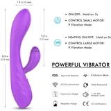 Muses - Vodoodporni ogrevani vibrator z možnostjo polnjenja (vijolična)