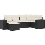  The Living Store Vrtna sedežna garnitura 6-delna z blazinami črna poli ratan - Vrtna Sedežna Garniture, (21452488) | Shoptok.si