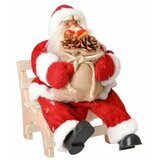 Festa norman, Deda Mraz, na stolici, crvena, 30cm Cene