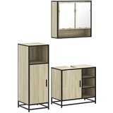  3-dijelni set kupaonskog namještaja boja hrasta sonome drveni | shoptok.hr