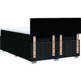 vidaXL Krevet s oprugama i madracem crni 160x200 cm od tkanine | shoptok.hr