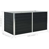 vidaXL Povišena vrtna gredica antracit 160x80x77 cm pocinčani čelik | shoptok.hr