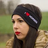 termo traka za glavu "i love horses" crna