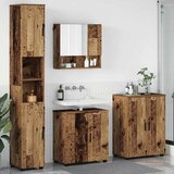 vidaXL Set namještaja za kupaonicu 4 pcs Staro drvo 61 x 35 x 64 cm Cijene