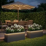  Vrtna posuda za sadnju s LED svjetlom 2 kom. Antracit - Antracit 30 x 80 x 30 cm 2 Cijene