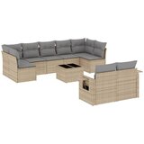  10-dijelni set vrtnih sofa s jastucima bež od poliratana 85 x 62 x 69 cm | shoptok.hr