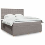 vidaXL Krevet s oprugama i madracem smeđesivi 180x200 cm tkanina | shoptok.hr