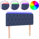 Maison Chic led posteljno vzglavje - vzglavna omarica - nočna omarica modro 90x7x78/88 cm blago, (21712363) Cene