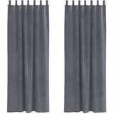  Zavjese za zamračivanje 2 kom. Svjetlosiva 140 x 245 cm Baršun | shoptok.hr