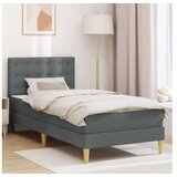 vidaXL Okvir kreveta s madracem Tamnosiva 90 x 190 cm Tkanina - Tamno siva 90 x 190 cm | shoptok.hr