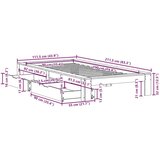 vidaXL Okvir kreveta bez madraca bijeli 90 x 190 cm masivna borovina | shoptok.hr