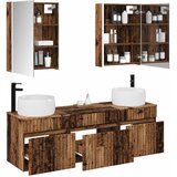  Set ormarića za kupaonicu 5 kom. Staro drvo Konstruirano drvo | shoptok.hr