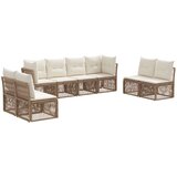 vidaXL Vrtna sedežna garnitura 8 pcs Bež poli ratan, (5000272537) | Shoptok.si
